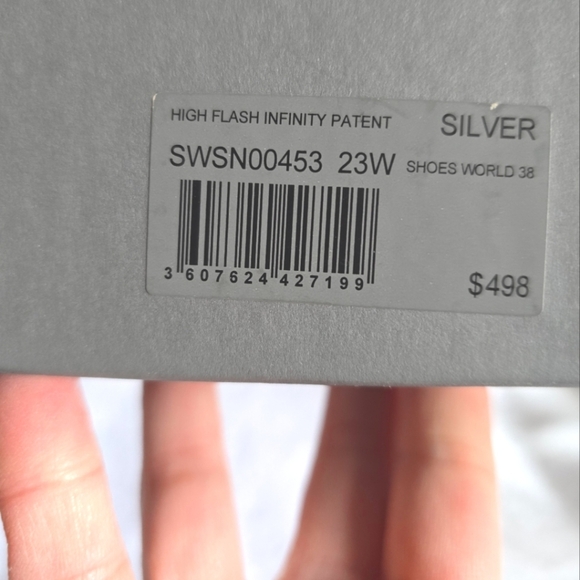 NEW! Zadig & Voltaire,  ZV1747 High Flash High-Top Sneakers,White/Silver,Size 38 - Picture 14 of 14